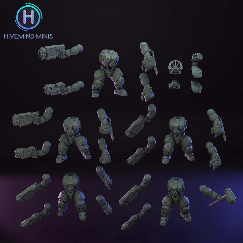 Droidkyn Wardens | Hivemind minis | Tabletop game | Wargame | 3D Printed miniatures