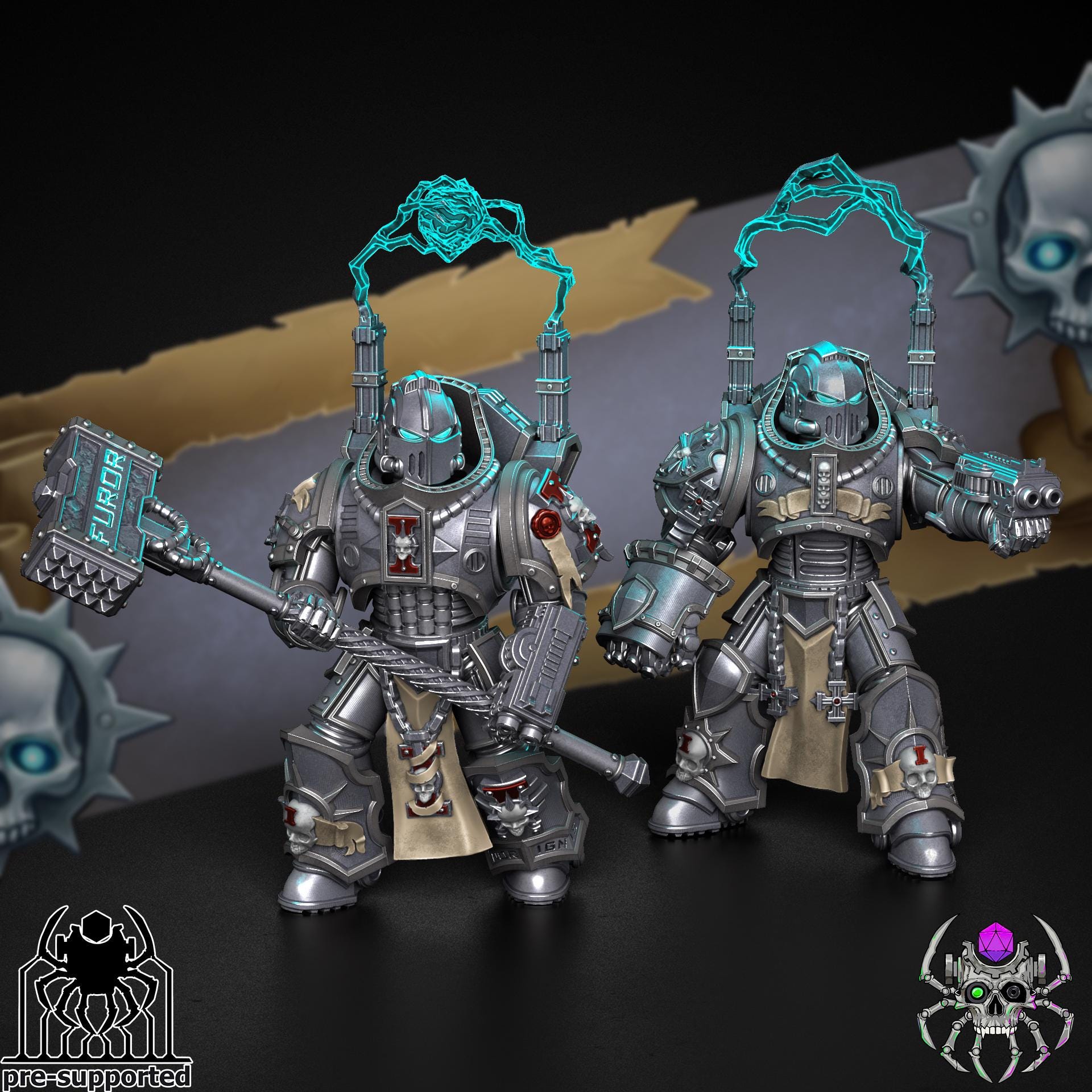 Demon Hunters Decussators Squad | EightLegs Miniatures | Wargaming | Tabletop game | 3D printed miniature | OPR compatible