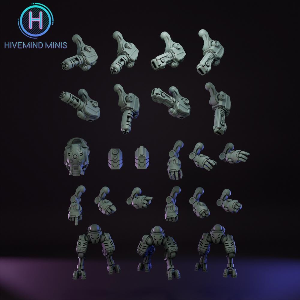 Droidkyn Alpha | Hivemind minis | Tabletop game | Wargame | 3D Printed miniatures