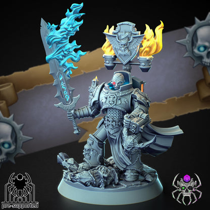 The High Warden of Demon Hunters | EightLegs Miniatures | Wargaming | Tabletop game | 3D printed miniature | OPR compatible
