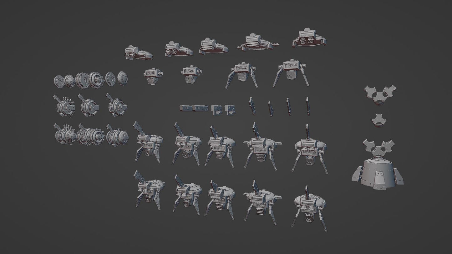 Y7-A Field Drones | Hivemind minis | Tabletop game | Wargame | 3D Printed miniatures