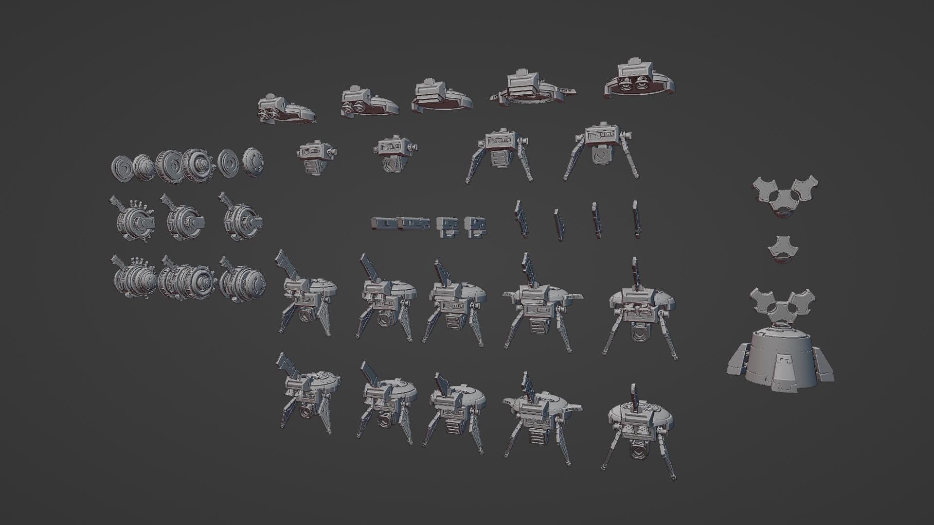 Y7-A Field Drones | Hivemind minis | Tabletop game | Wargame | 3D Printed miniatures