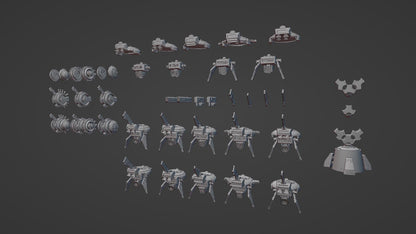 Y7-A Field Drones | Hivemind minis | Tabletop game | Wargame | 3D Printed miniatures