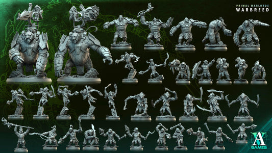 3D Printed Sci Fi Miniatures, Primal Warlords - Warbreed Archvillain Games, Tabletop Wargames, Space Ship Mini, DND Wargame Resin Miniatures