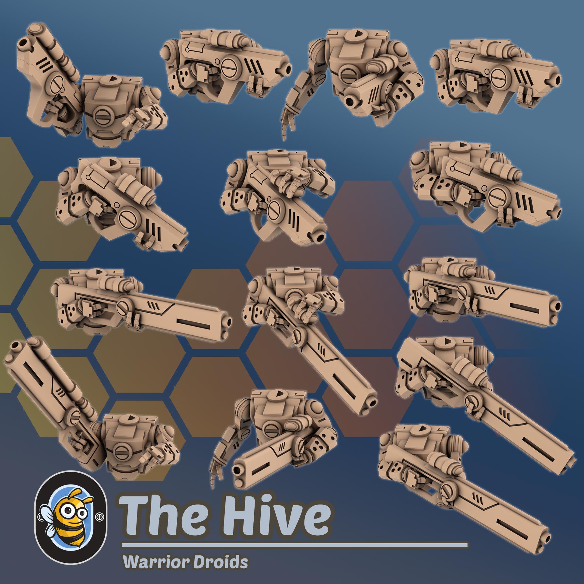 Burst Droids | Hivemind minis | Tabletop game | Wargame | 3D Printed miniatures