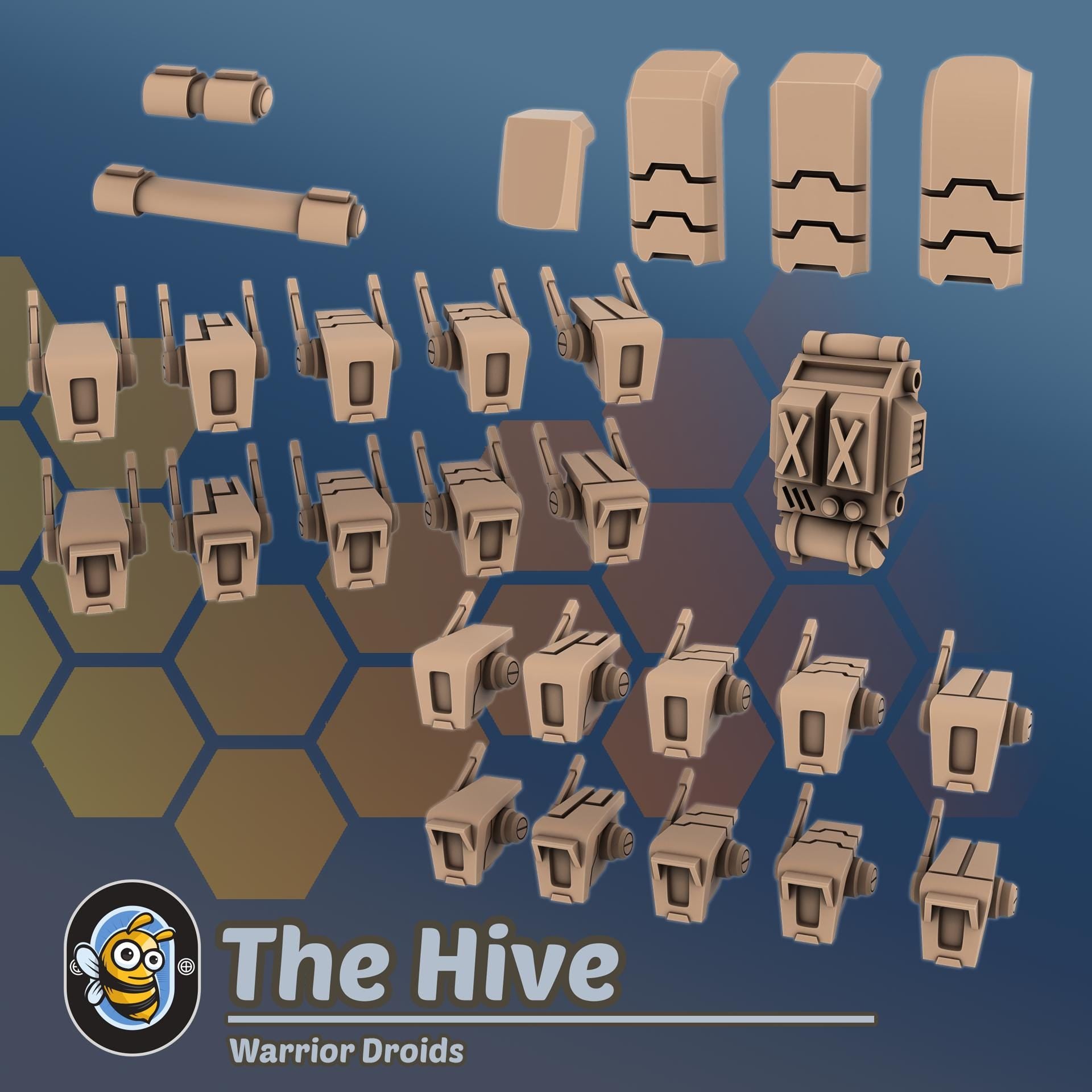 Burst Droids | Hivemind minis | Tabletop game | Wargame | 3D Printed miniatures