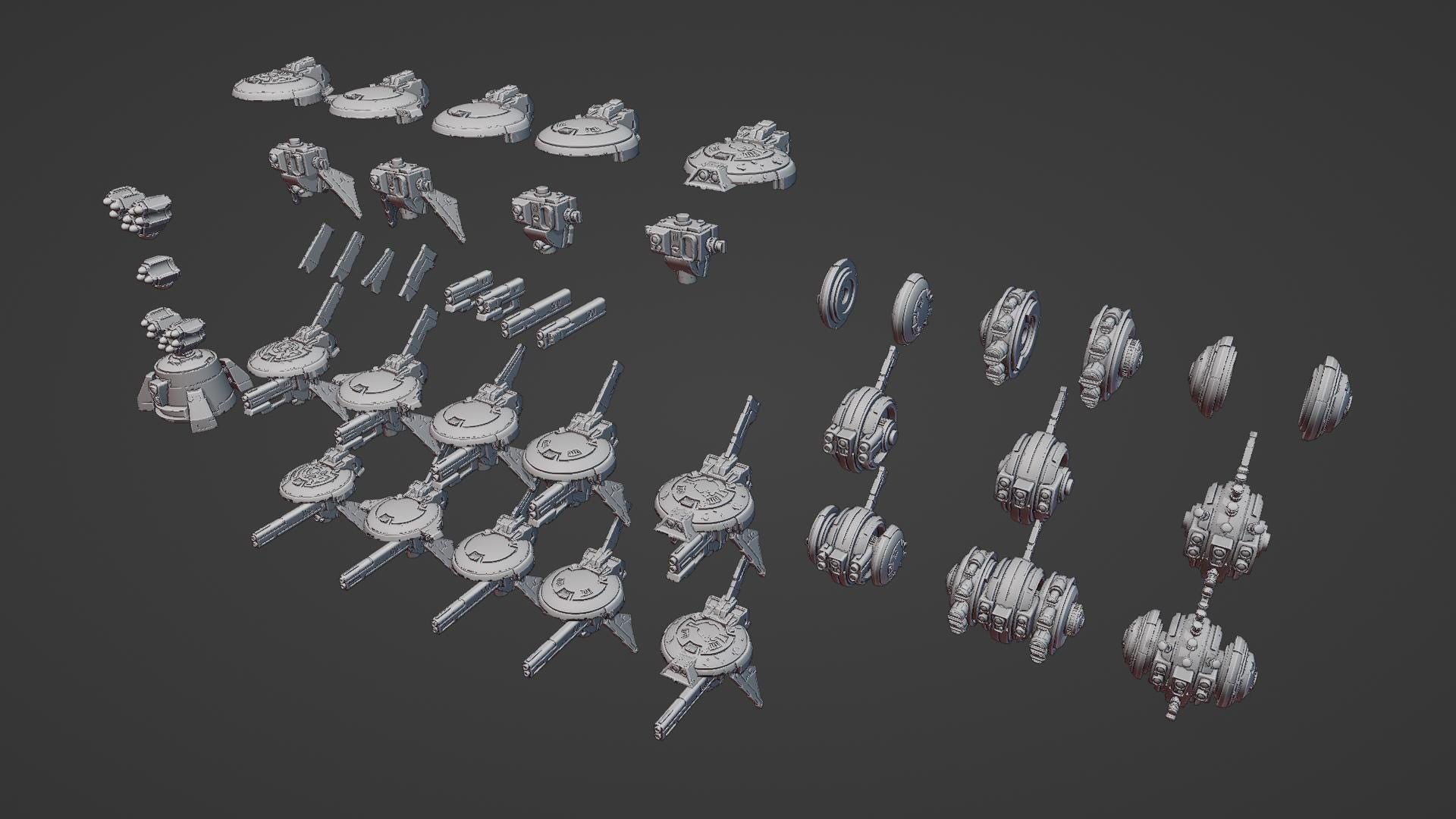 Y7-A Field Drones | Hivemind minis | Tabletop game | Wargame | 3D Printed miniatures
