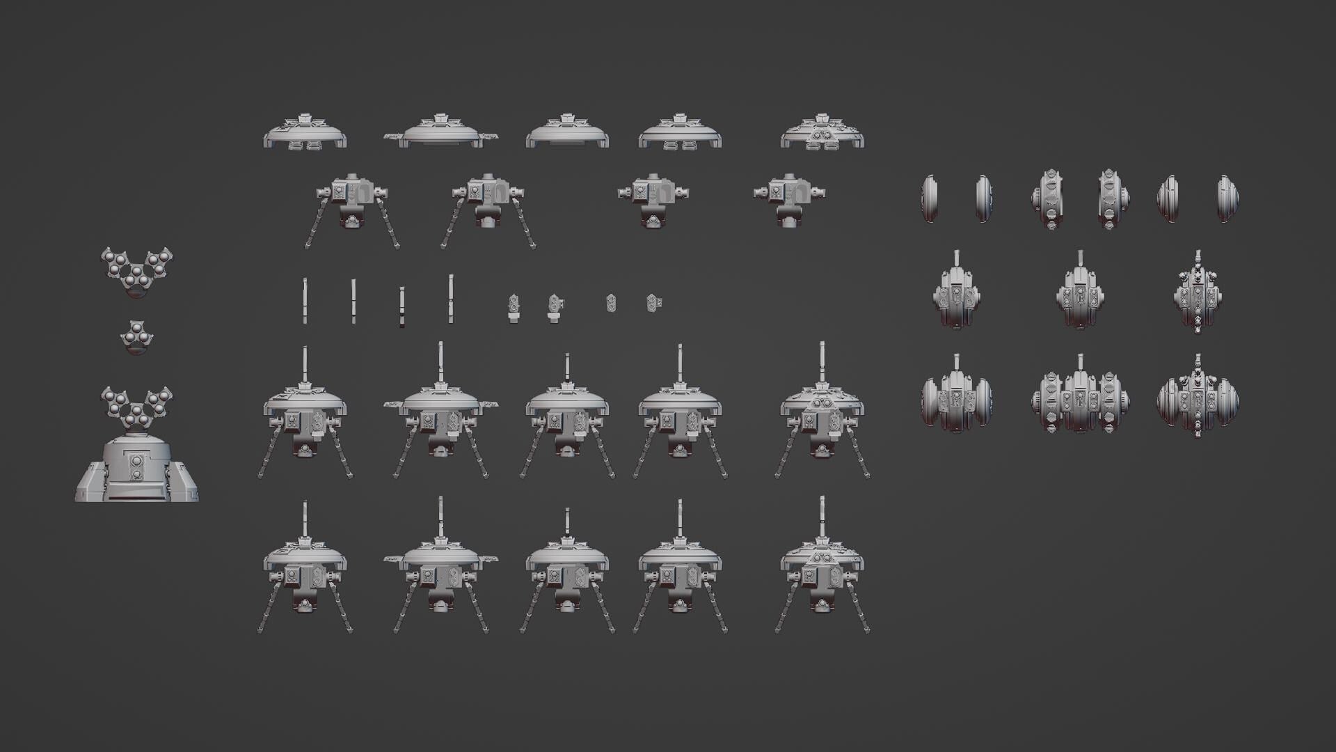 Y7-A Field Drones | Hivemind minis | Tabletop game | Wargame | 3D Printed miniatures