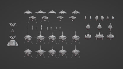 Y7-A Field Drones | Hivemind minis | Tabletop game | Wargame | 3D Printed miniatures