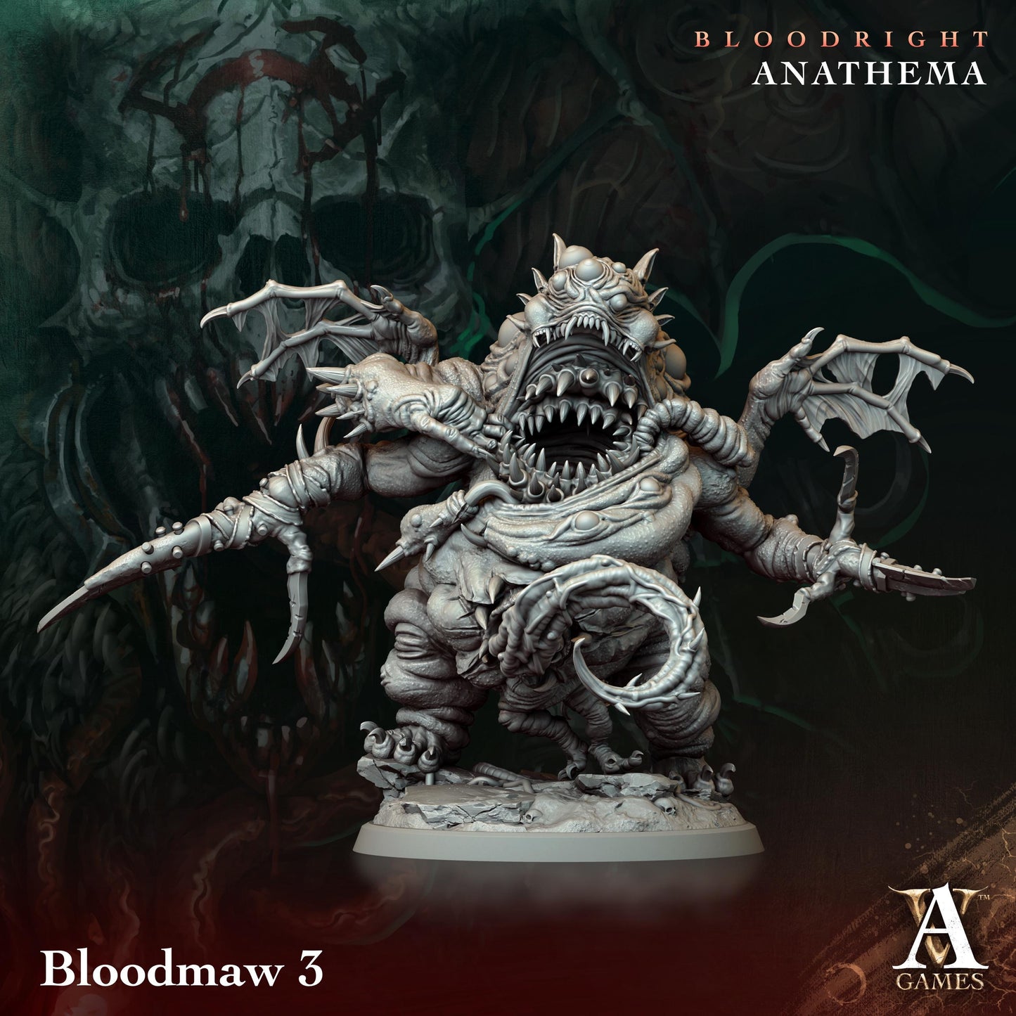 Archvillain Games : Bloodmaw | 3D printed | Tabletop Games | Dungeons and Dragons | Wargaming | collectable