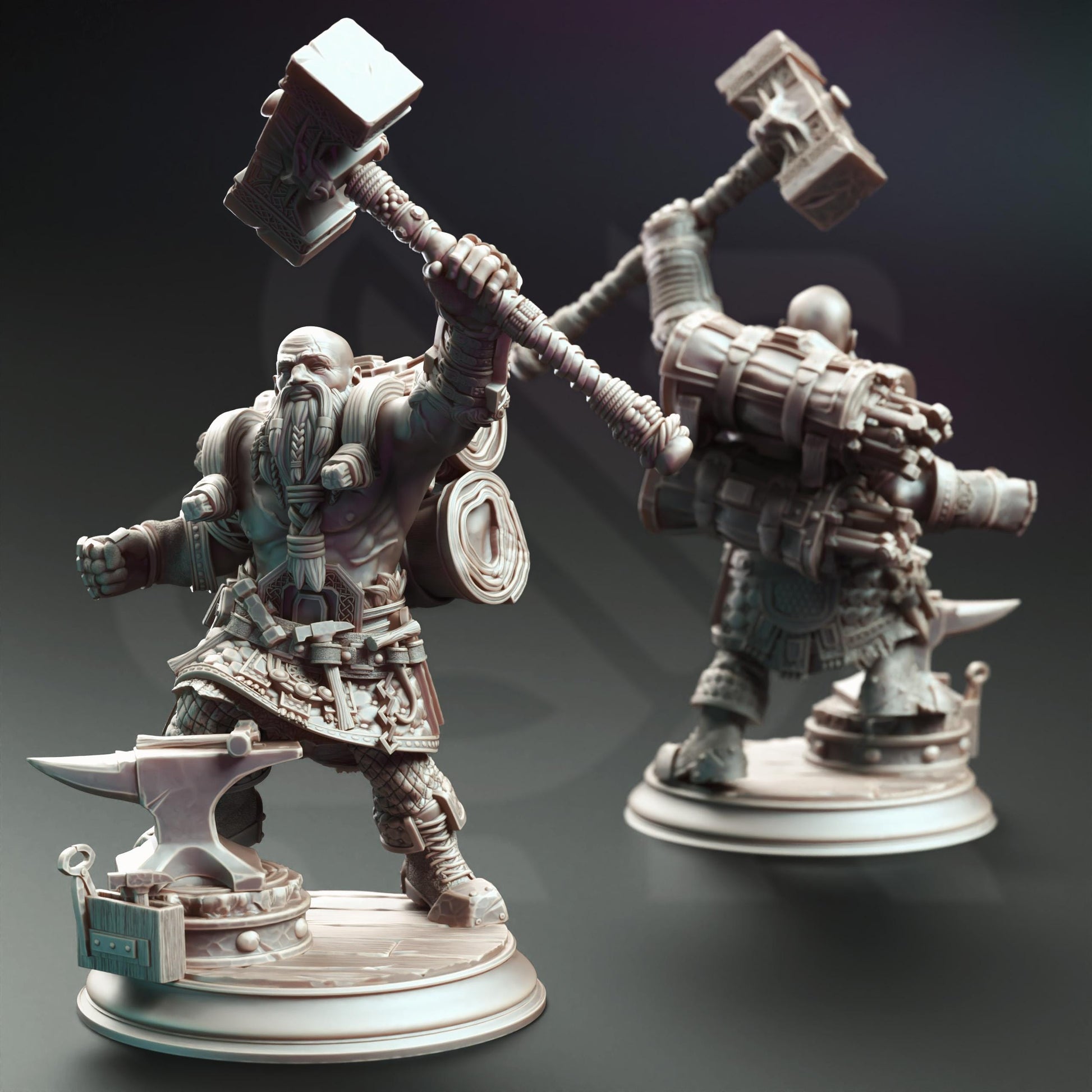 Dwarven Battle Blacksmith - Lochren Ishtrak Hammerfist | DM Stash | D&D | Dungeons Dragons | Pathfinder | Wargaming | TTRPG