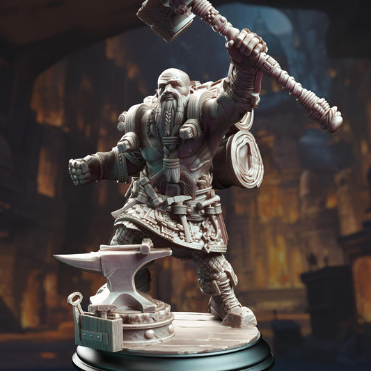 Dwarven Battle Blacksmith - Lochren Ishtrak Hammerfist | DM Stash | D&D | Dungeons Dragons | Pathfinder | Wargaming | TTRPG