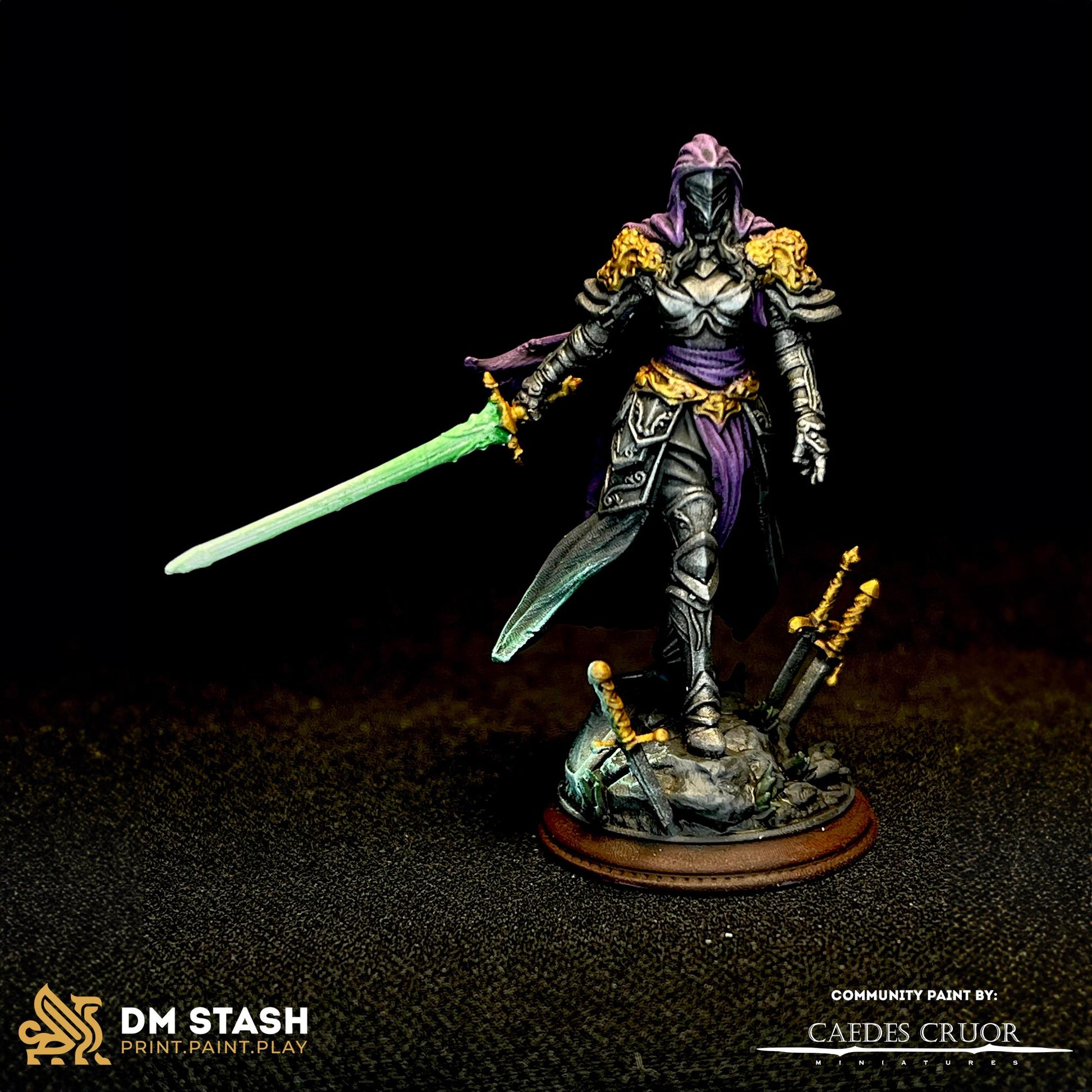 Male Human Knight - Lydia | Painting | 3D printed | D&D | Dungeons and Dragons | Gift | RPG | Tabletop | Wargaming | 32mm | DM Stash