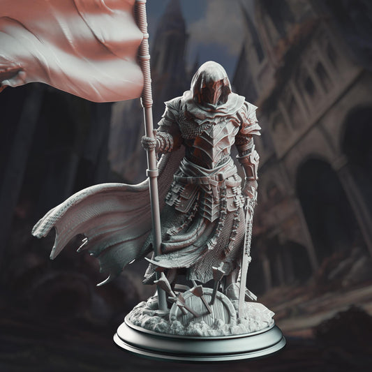 Male Human Knight - Florian | Painting | 3D printed | D&D | Dungeons and Dragons | Gift | RPG | Tabletop | Wargaming | 32mm | DM Stash
