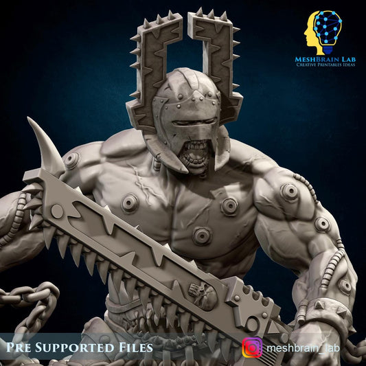 Chaos Berzerker Champion | Wargaming | Tabletop | 3D printed miniature | OPR compatible