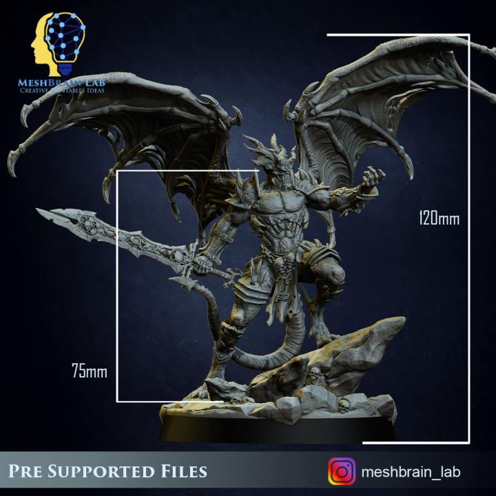 Aamon the Demon lord of the Abyss for Wargaming - Tabletop game - 3D printed Miniature proxy - OPR compatible