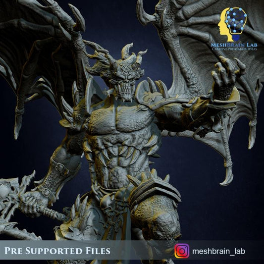 Aamon the Demon lord of the Abyss for Wargaming - Tabletop game - 3D printed Miniature proxy - OPR compatible