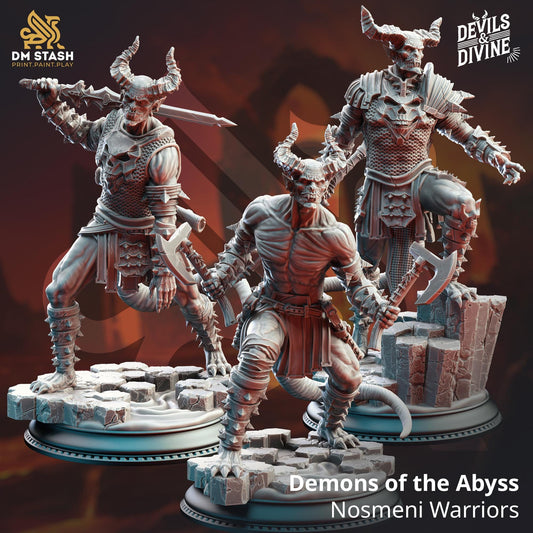 Devil Warriors of the Hells - Nosmeni Warriors | 3D printed miniature | Tabletop Games | Dungeons and Dragons | Wargaming