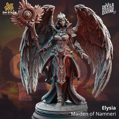 Aasimar Angelic Cleric - Elysia | 3D printed miniature | Tabletop Games | Dungeons and Dragons | Wargaming