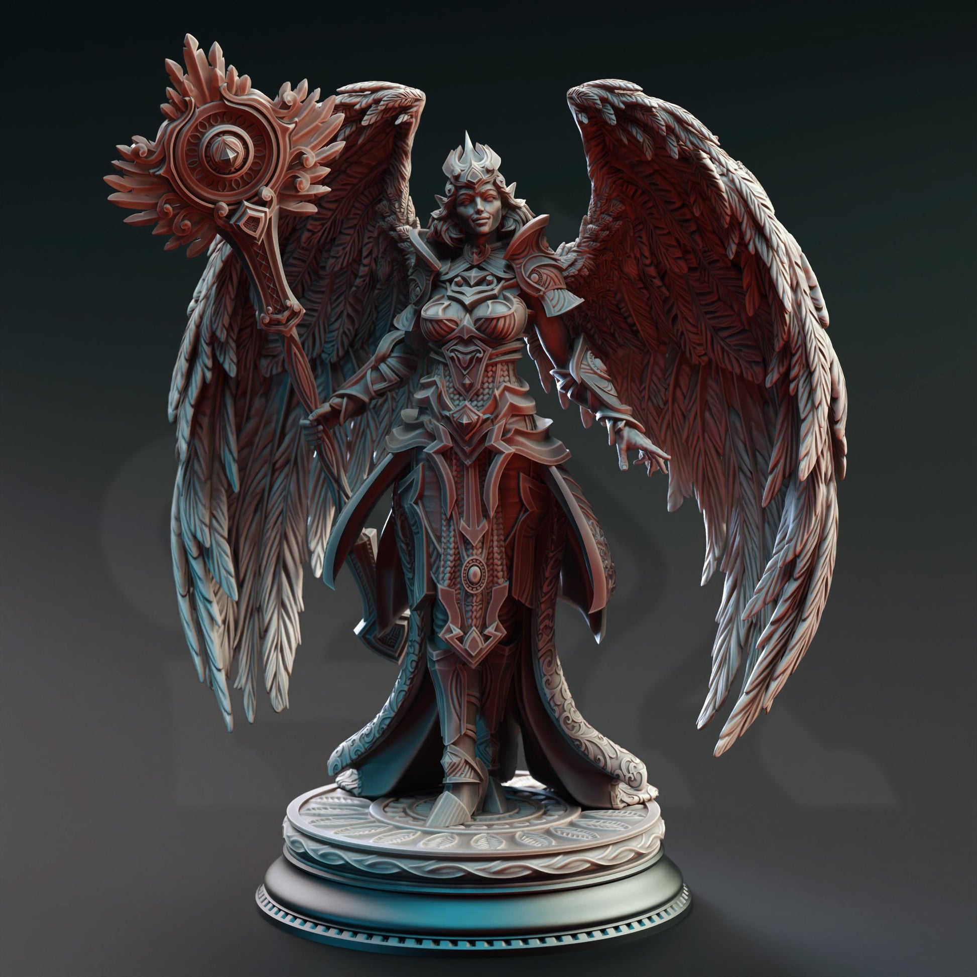 Aasimar Angelic Cleric - Elysia | 3D printed miniature | Tabletop Games | Dungeons and Dragons | Wargaming