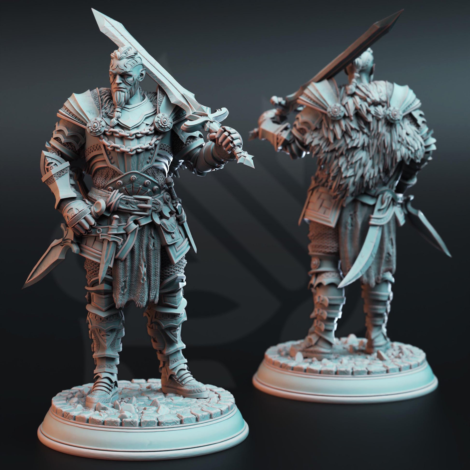 Male Goliath Cleric Akranak | Painting | 3D printed | D&D | Dungeons and Dragons | Gift | RPG | Tabletop | Wargaming | 32mm | DM Stash