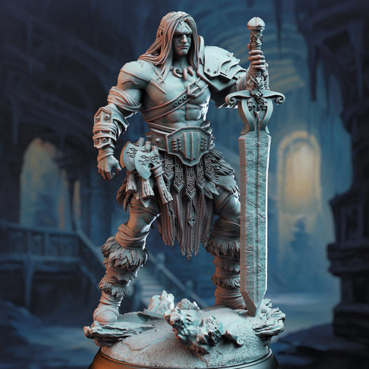 Male Human Barbarian Oovur | Painting | 3D printed | D&D | Dungeons and Dragons | Gift | RPG | Tabletop | Wargaming | 32mm | DM Stash