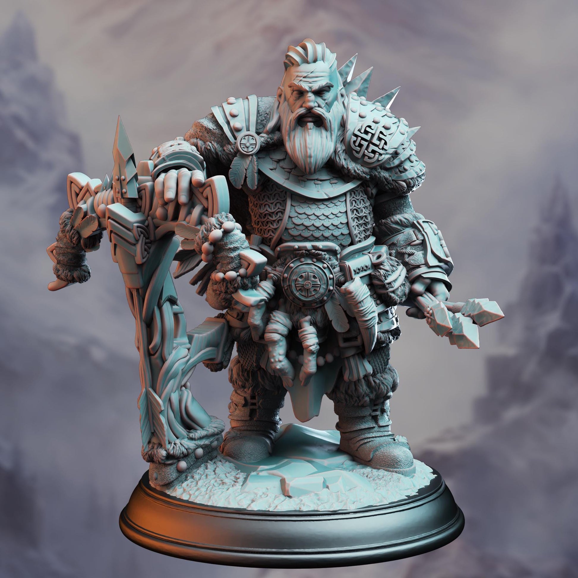 Dwarf Monster Slayer Ranger - Telnam Gnik | 3D printed miniature | Tabletop Games | Dungeons and Dragons | Wargaming