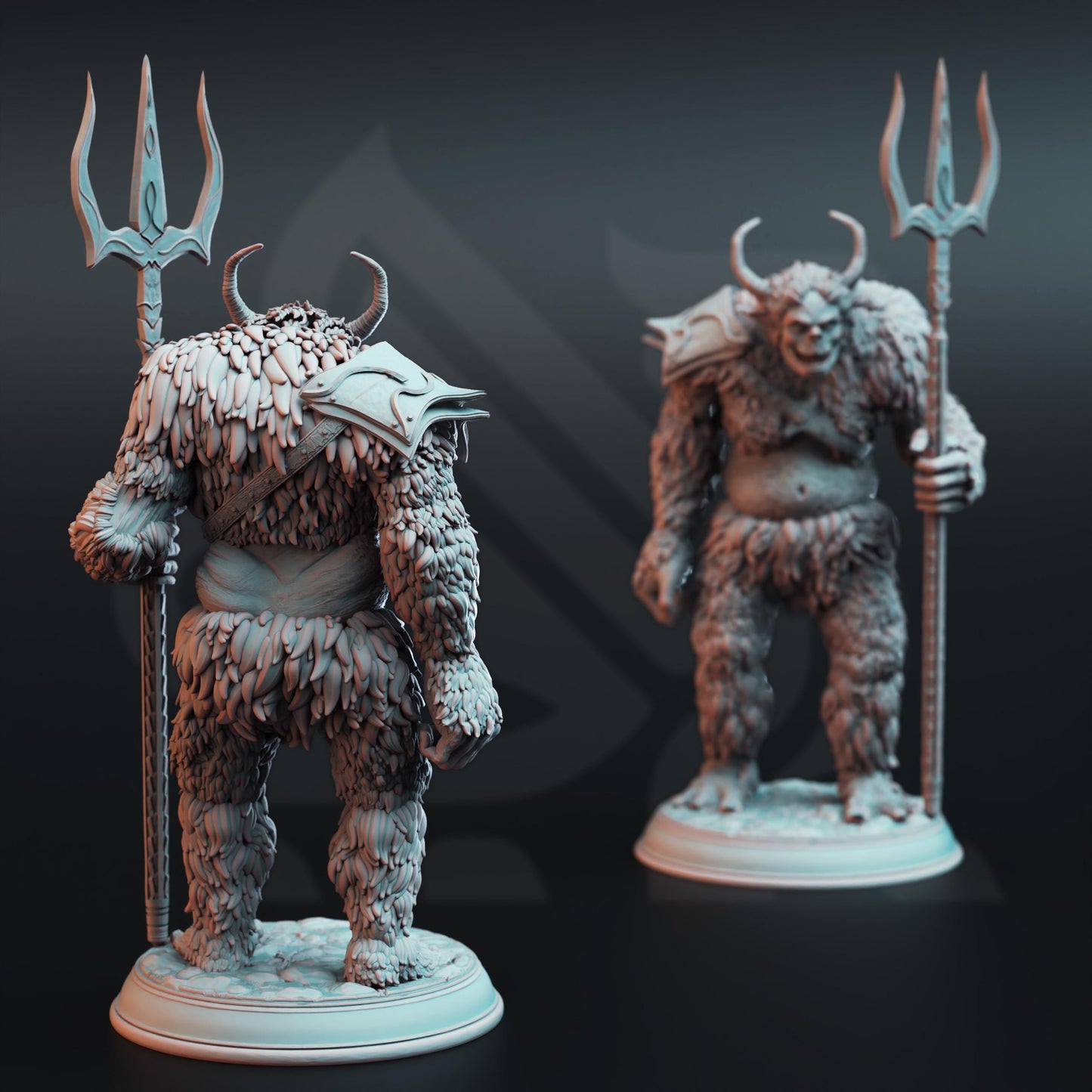 Snow Trolls - Tulva Drolls | 3D printed miniature | Tabletop Games | Dungeons and Dragons | Wargaming