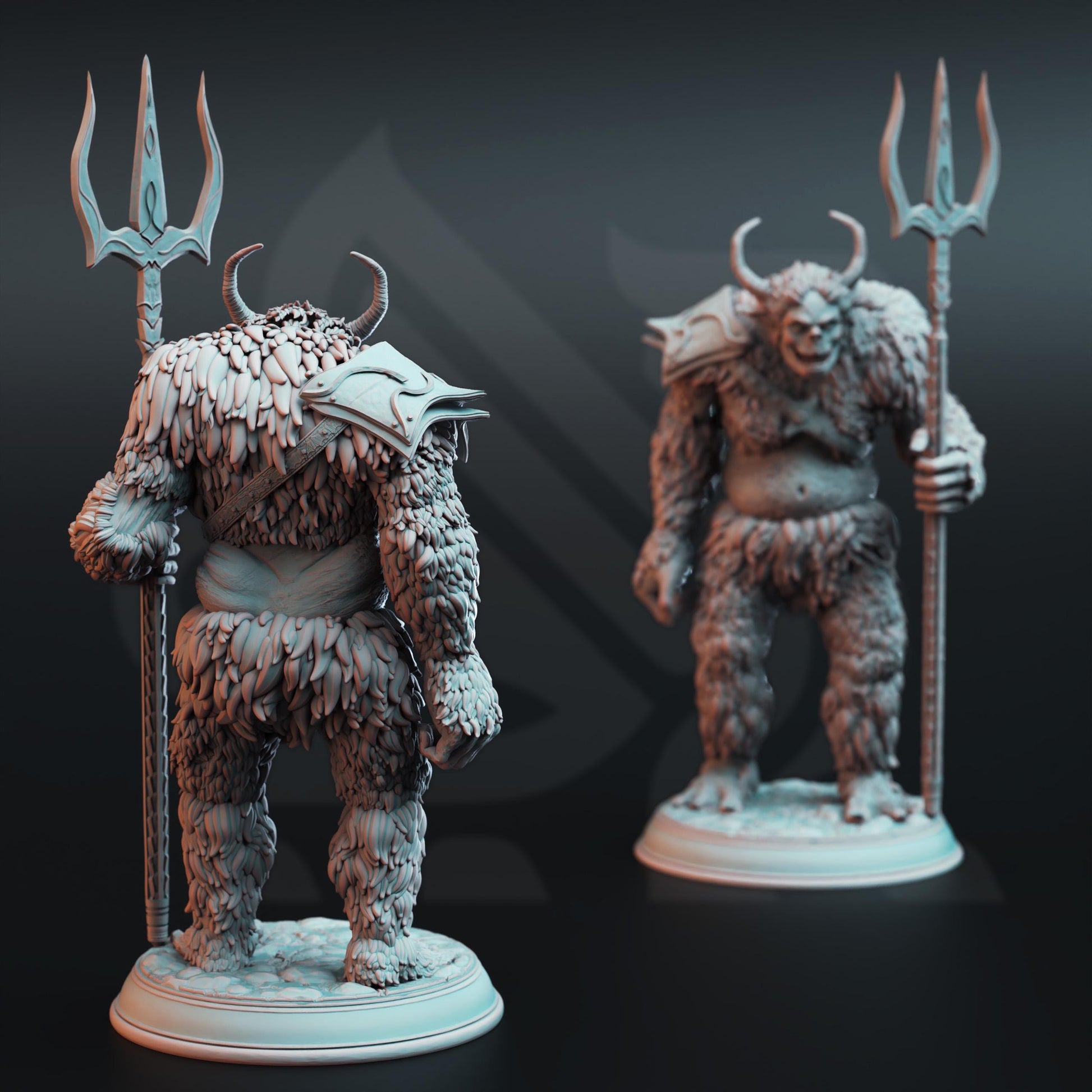 Snow Trolls - Tulva Drolls | 3D printed miniature | Tabletop Games | Dungeons and Dragons | Wargaming