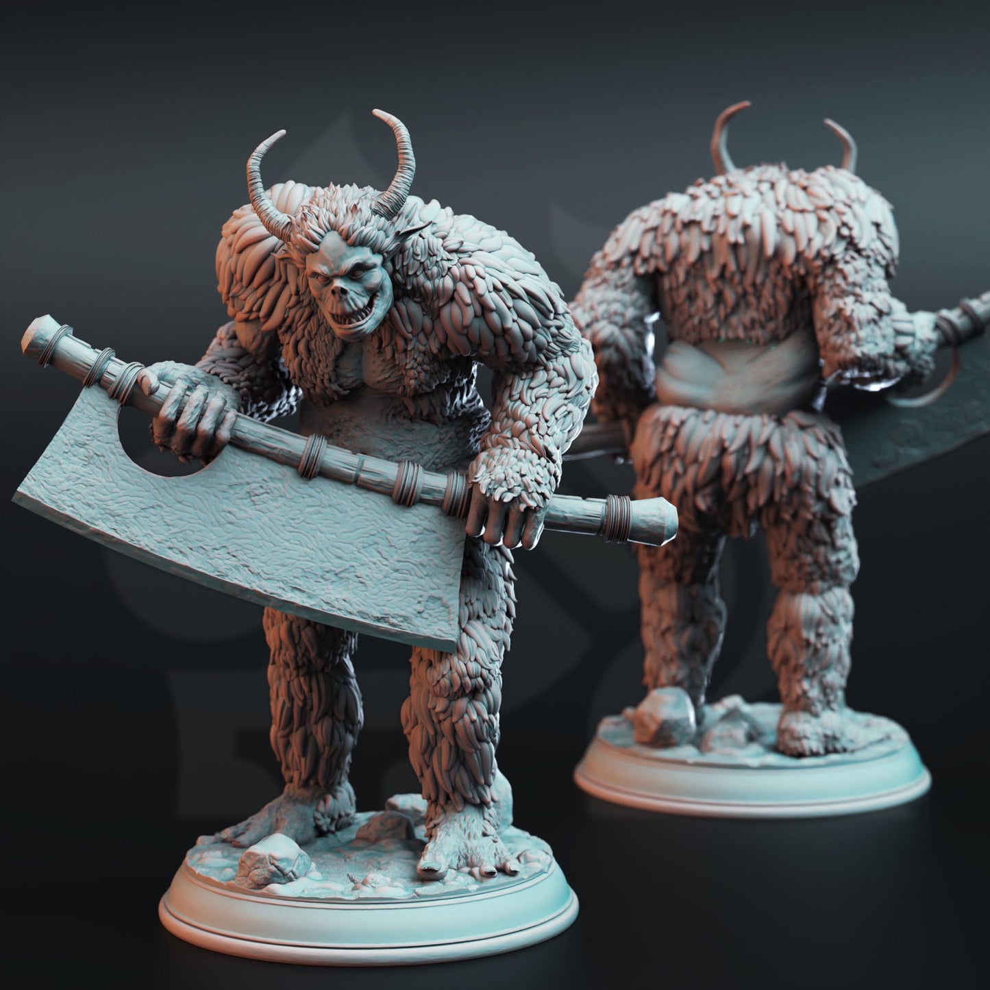 Snow Trolls - Tulva Drolls | 3D printed miniature | Tabletop Games | Dungeons and Dragons | Wargaming