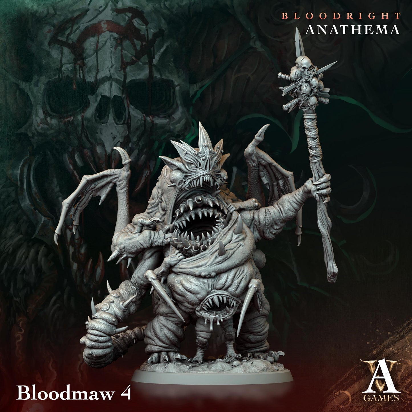 Archvillain Games : Bloodmaw | 3D printed | Tabletop Games | Dungeons and Dragons | Wargaming | collectable
