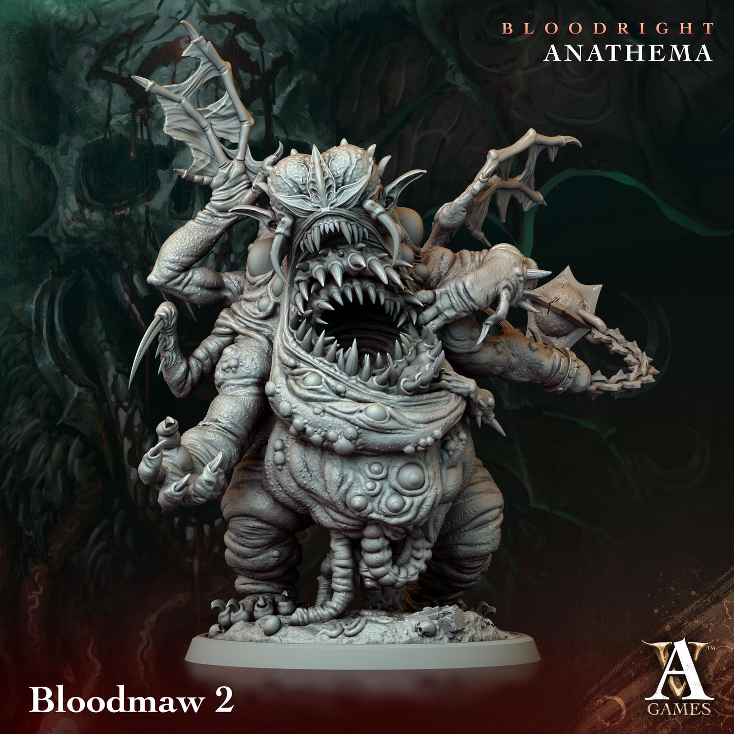 Archvillain Games : Bloodmaw | 3D printed | Tabletop Games | Dungeons and Dragons | Wargaming | collectable