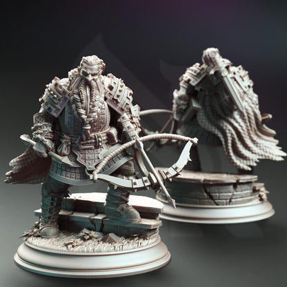 Dark Dwarf Ranger Hunter - Tokrik | DM Stash | D&D | Dungeons Dragons | Pathfinder | Wargaming | TTRPG
