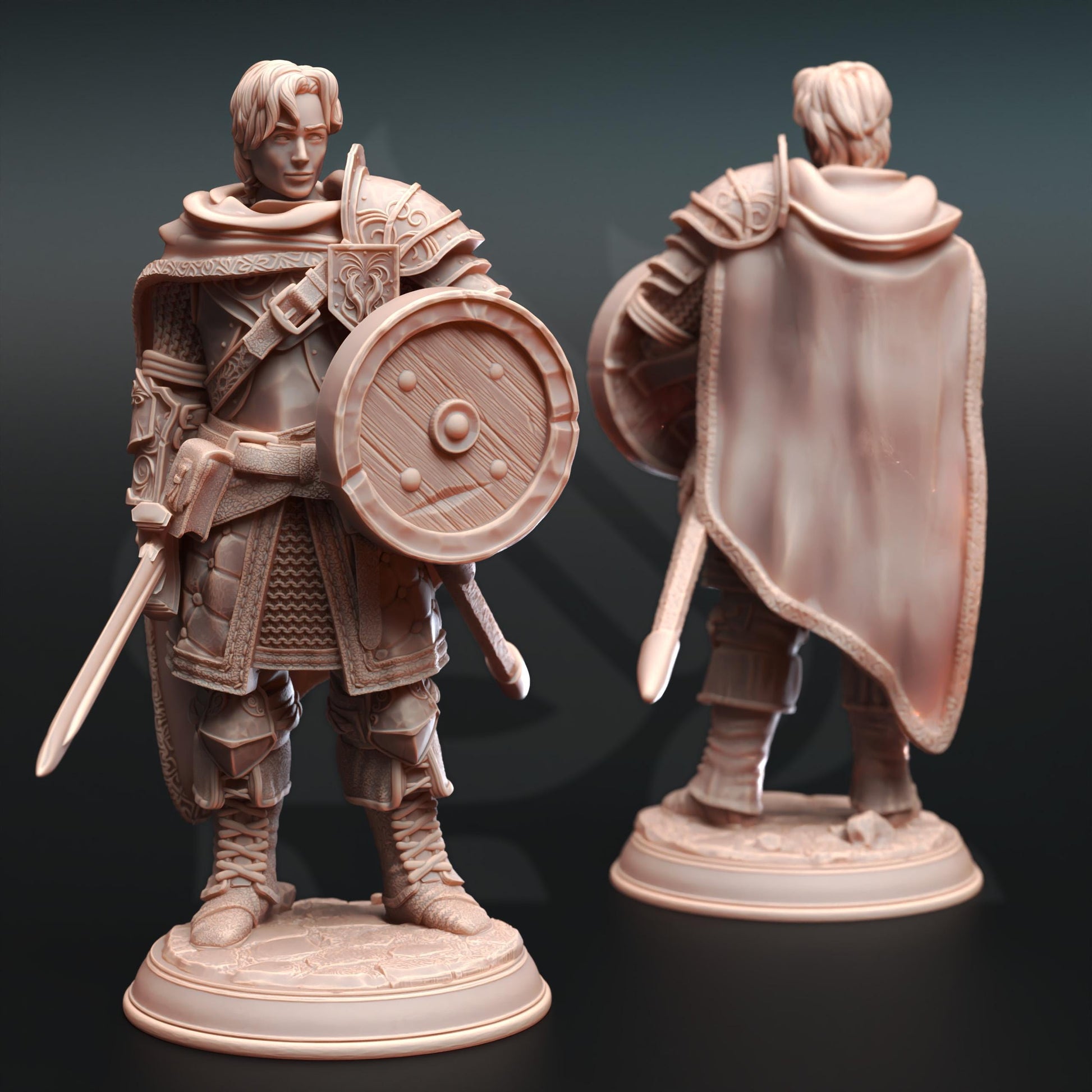 Male Human Figther Arion Midrun | Painting | 3D printed | D&D | Dungeons and Dragons | Gift | RPG | Tabletop | Wargaming | 32mm | DM Stash