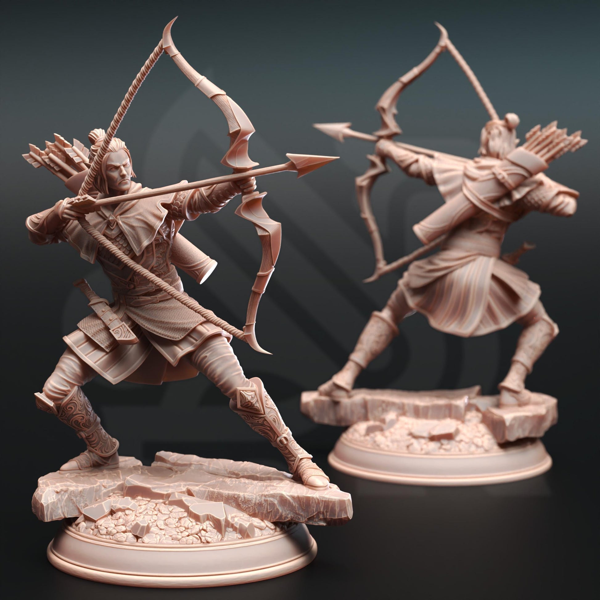 Elves Ranger - Ervion ro Estel | Painting | 3D printed | D&D | Dungeons and Dragons Gift | RPG | Tabletop | Wargaming | 32mm | DM Stash