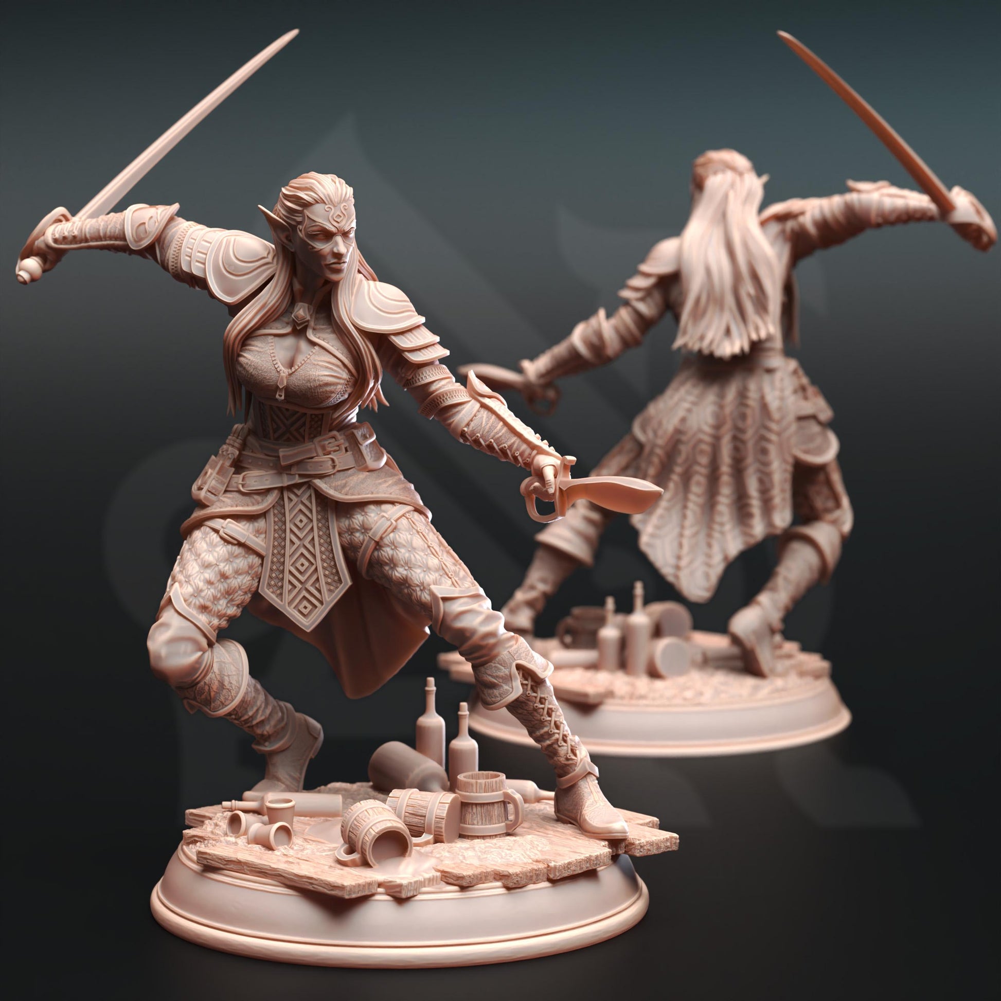 Tiefling Rogue - Hali Brookes | Painting | 3D printed | D&D | Dungeons and Dragons Gift | RPG | Tabletop | Wargaming | 32mm | DM Stash