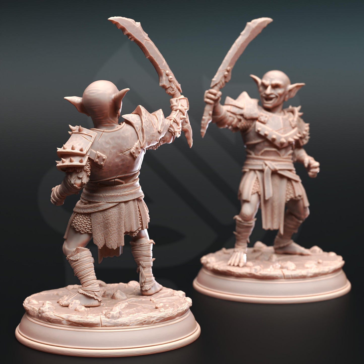 Goblin Figther -Urkadu Goblin Tribe | Painting | 3D printed | D&D | Dungeons and Dragons Gift | RPG | Tabletop | Wargaming | 32mm | DM Stash