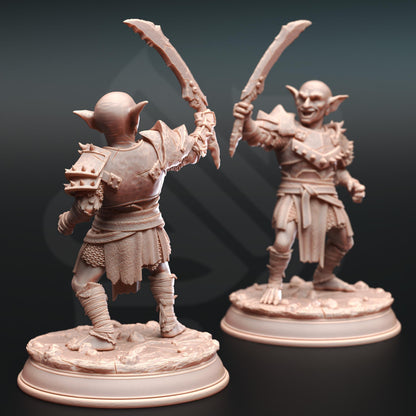 Goblin Figther -Urkadu Goblin Tribe | Painting | 3D printed | D&D | Dungeons and Dragons Gift | RPG | Tabletop | Wargaming | 32mm | DM Stash