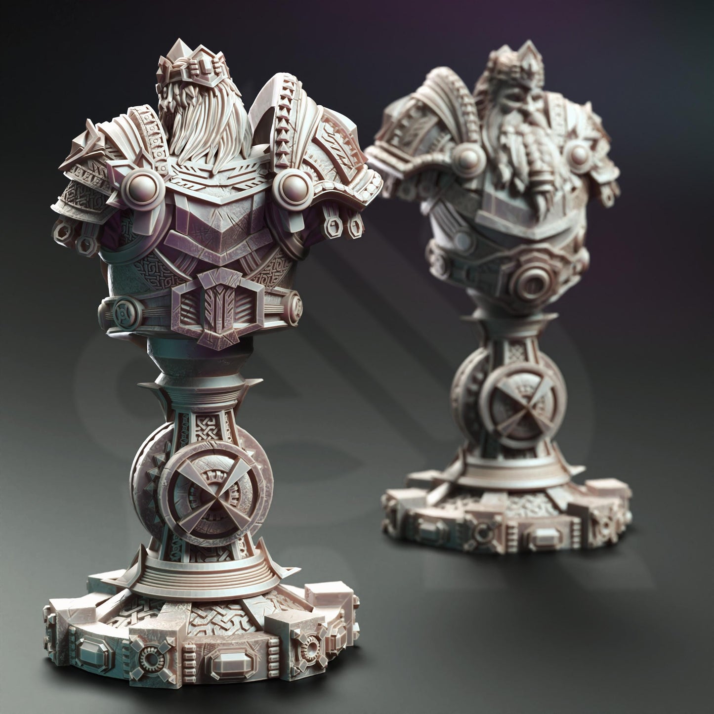 BUST Dwarven General - Gordrain Stonehand | 3D printed miniature | Tabletop Games | Dungeons and Dragons | Wargaming