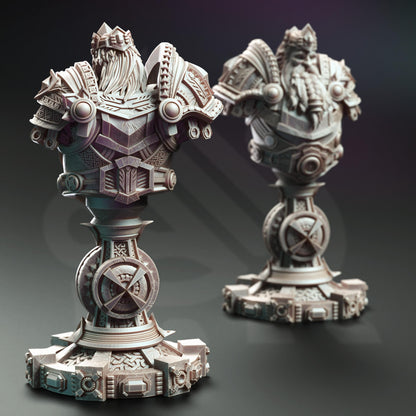 BUST Dwarven General - Gordrain Stonehand | 3D printed miniature | Tabletop Games | Dungeons and Dragons | Wargaming