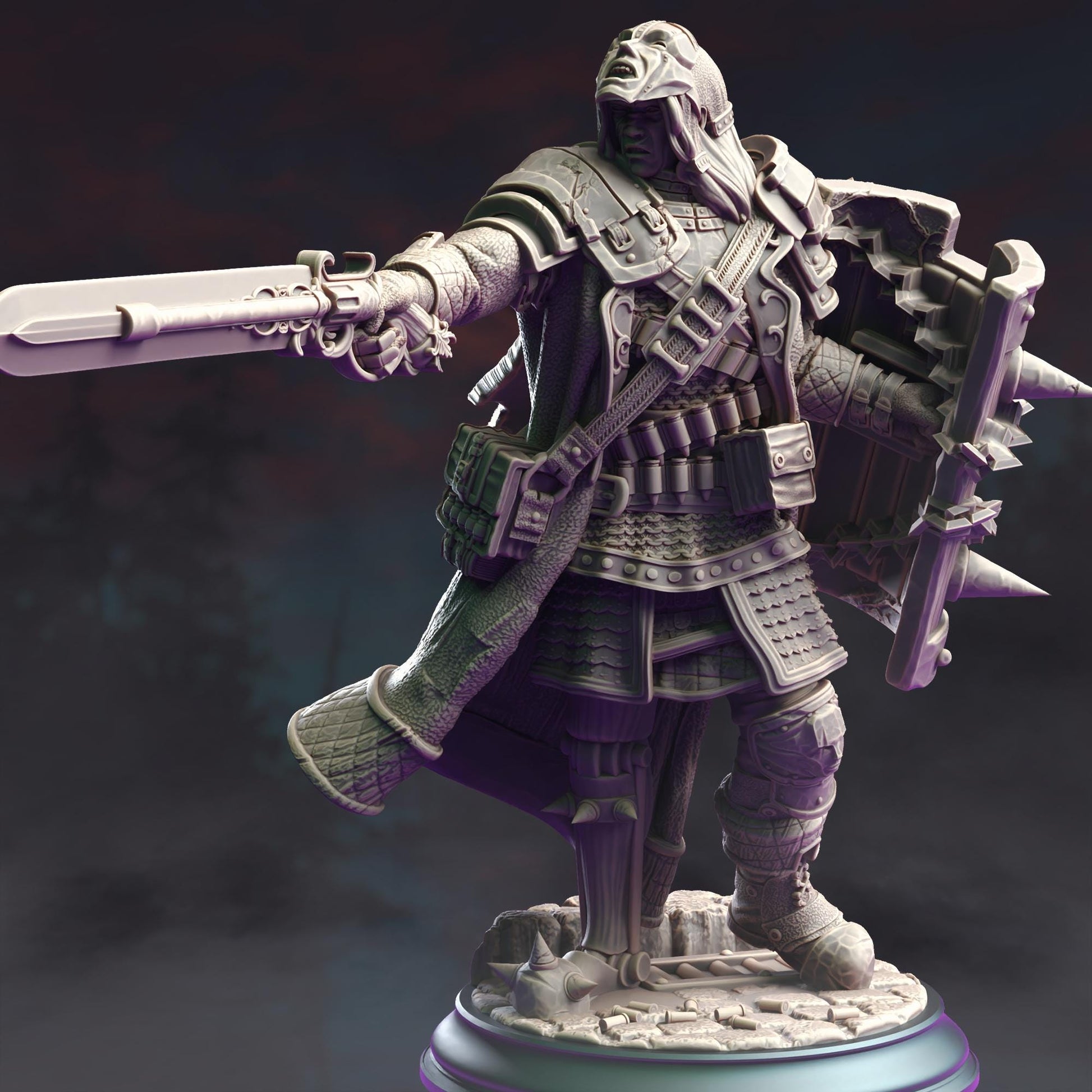 Male Human Knight - Charnuk | Painting | 3D printed | D&D | Dungeons and Dragons | Gift | RPG | Tabletop | Wargaming | 32mm | DM Stash