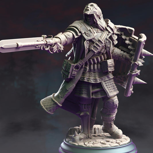 Male Human Knight - Charnuk | Painting | 3D printed | D&D | Dungeons and Dragons | Gift | RPG | Tabletop | Wargaming | 32mm | DM Stash