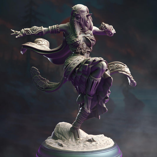 Elf Sun Soul Monk - Cahira | 3D printed miniature | Tabletop Games | Dungeons and Dragons | Wargaming