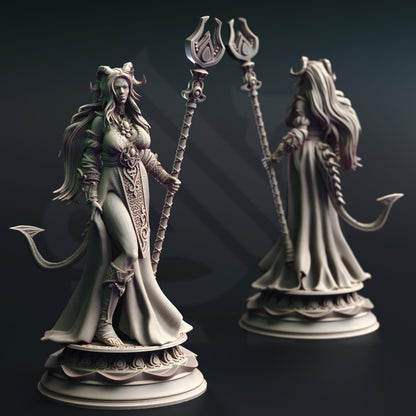 Tiefling Moon Cleric - Tharia Moonshadow | DM Stash | D&D | Dungeons Dragons | Pathfinder | Wargaming | TTRPG