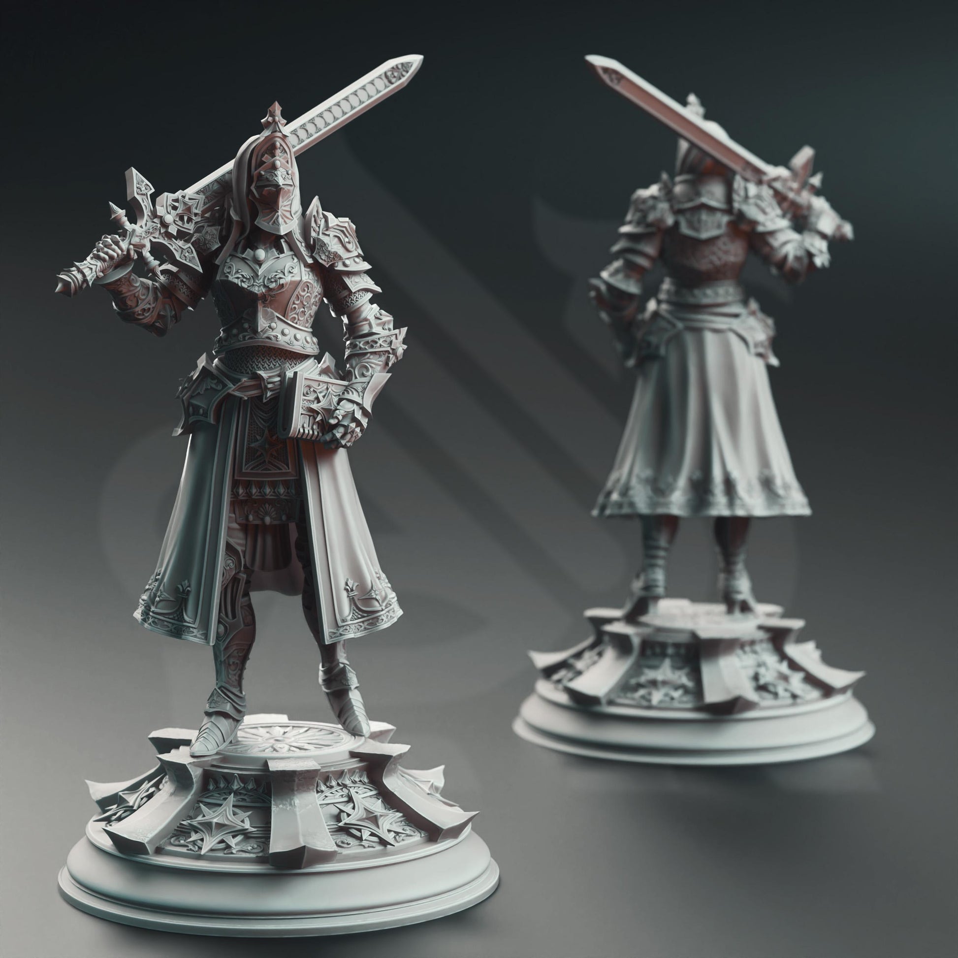 Male Human Knight - Johanna Saffron | Painting | 3D printed | D&D | Dungeons and Dragons | Gift | RPG | Tabletop | Wargaming | 32mm