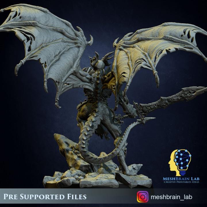 Aamon the Demon lord of the Abyss for Wargaming - Tabletop game - 3D printed Miniature proxy - OPR compatible