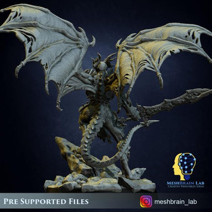 Aamon the Demon lord of the Abyss for Wargaming - Tabletop game - 3D printed Miniature proxy - OPR compatible