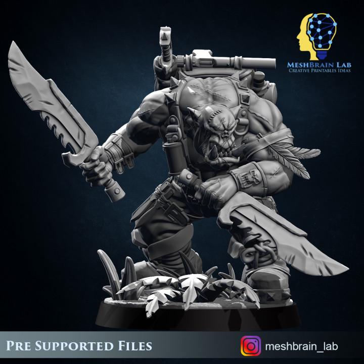 Ork Commando Slayer | Wargaming | Tabletop | 3D printed miniature | OPR compatible