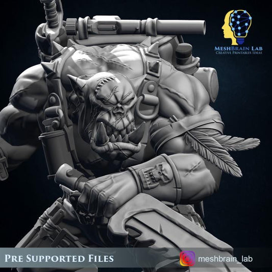 Ork Commando Slayer | Wargaming | Tabletop | 3D printed miniature | OPR compatible
