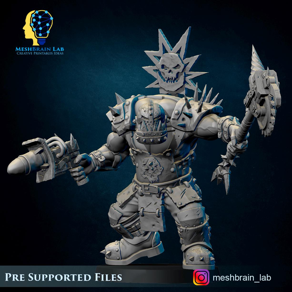 Ork Tank Hunters Boss | Wargaming | Tabletop | 3D printed miniature | OPR compatible